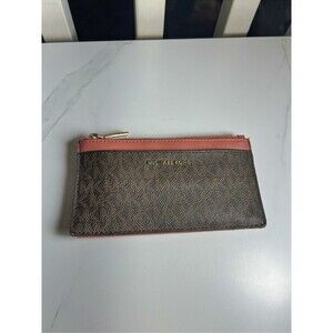 Michael Kors Card Case Wallet Women's Modern Brown and Mauve Medium Flat Set